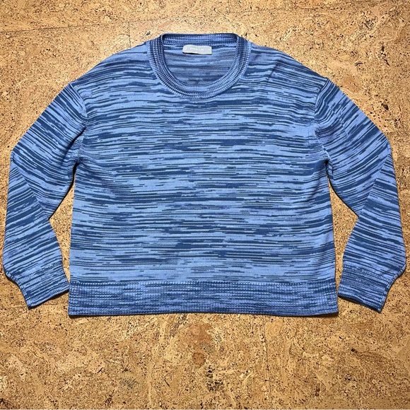 Everlane Wm’s Space Dyed Rib Trim Crewneck Sweater Sz M - Picture 4 of 8